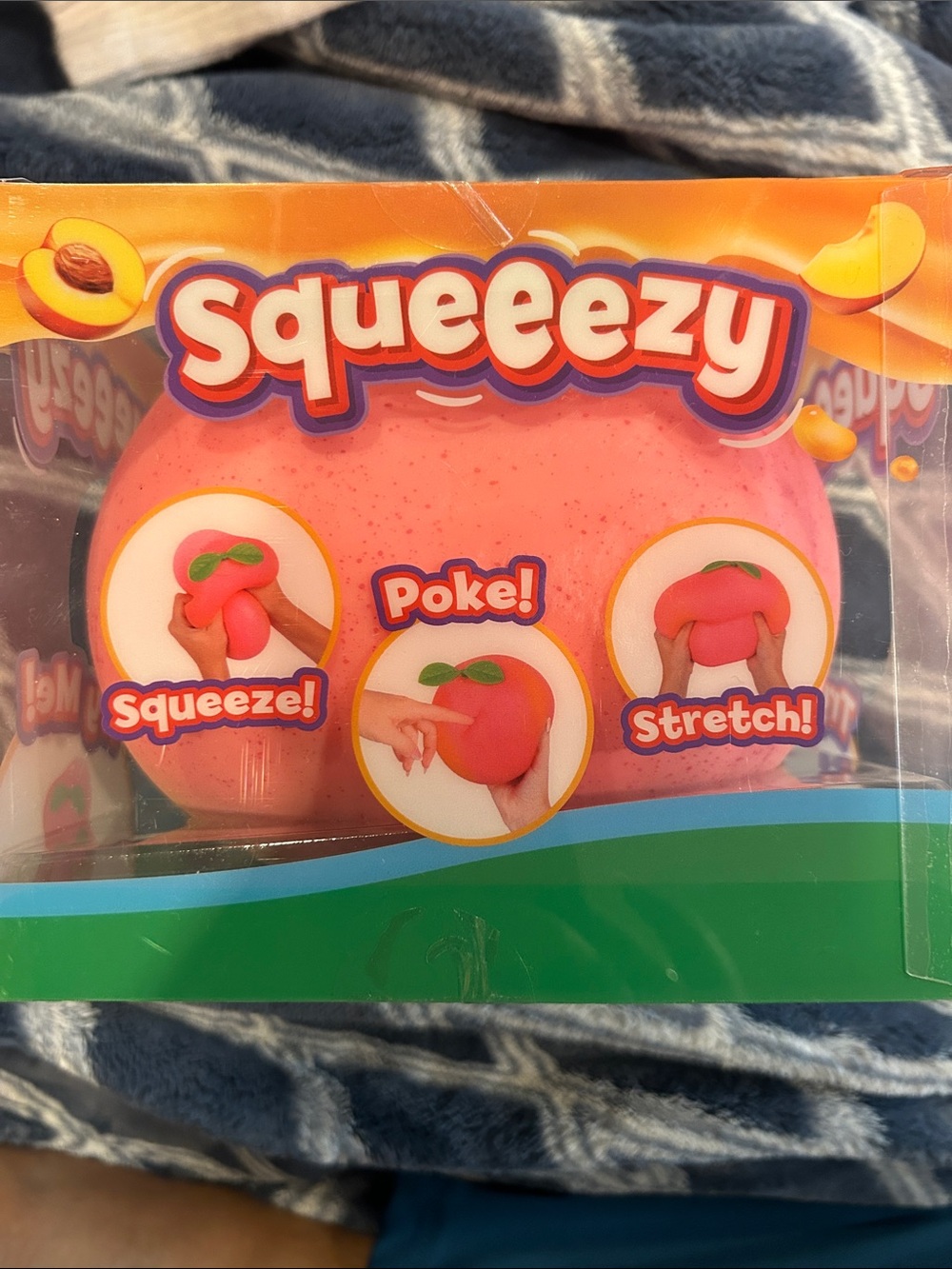 Squeezy Peach Squishy Stress Toy - Pink/orange